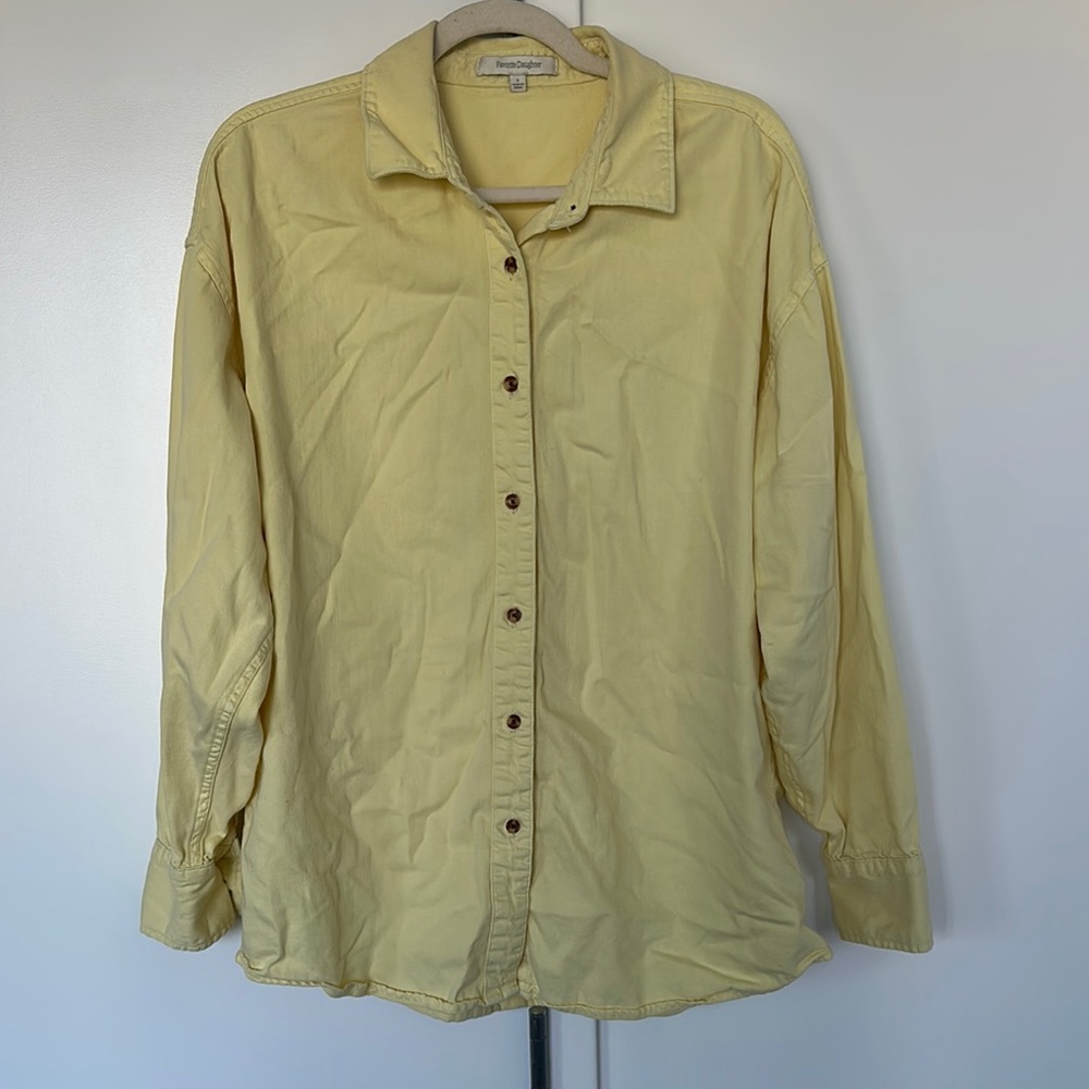 Yellow Button-Up Shirt